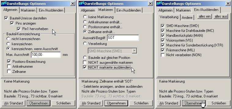 Screenshot FIPS'cam freier Listenimport