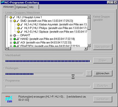 Screenshot FIPS'cam NC-Programm-Erstellung