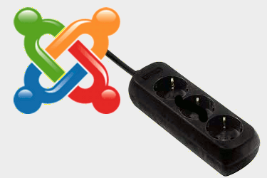 joomla-Logo mit Steckdosenleiste