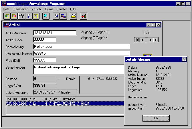 Screenshot LVP Lagerplatz-Details