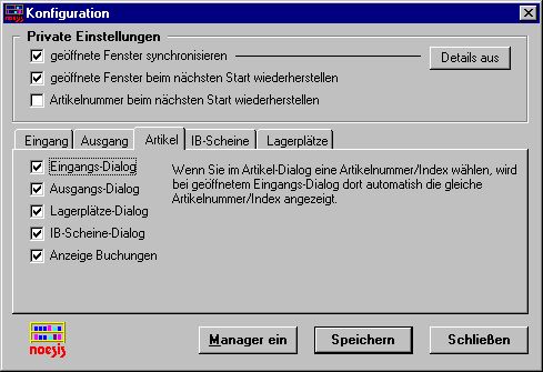 Screenshot SVP private Einstellungen