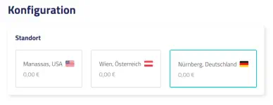 Serverstandorte bei netcup: USA, AT, DE