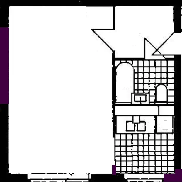 Grundriss Einraumwohnung WBS-70