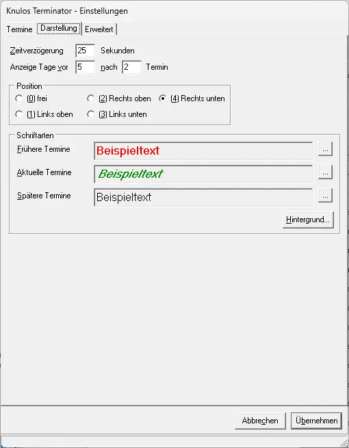 screenshot Frontend