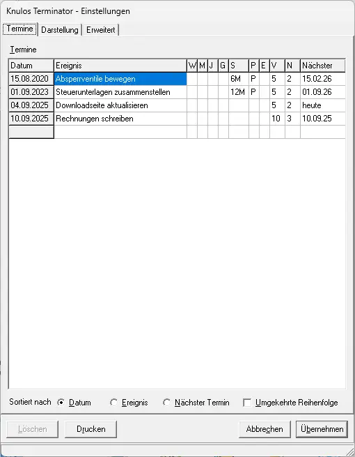 screenshot Frontend