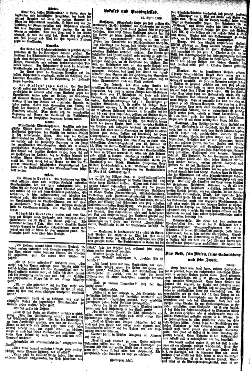 Zeitungsseite mit Spalten